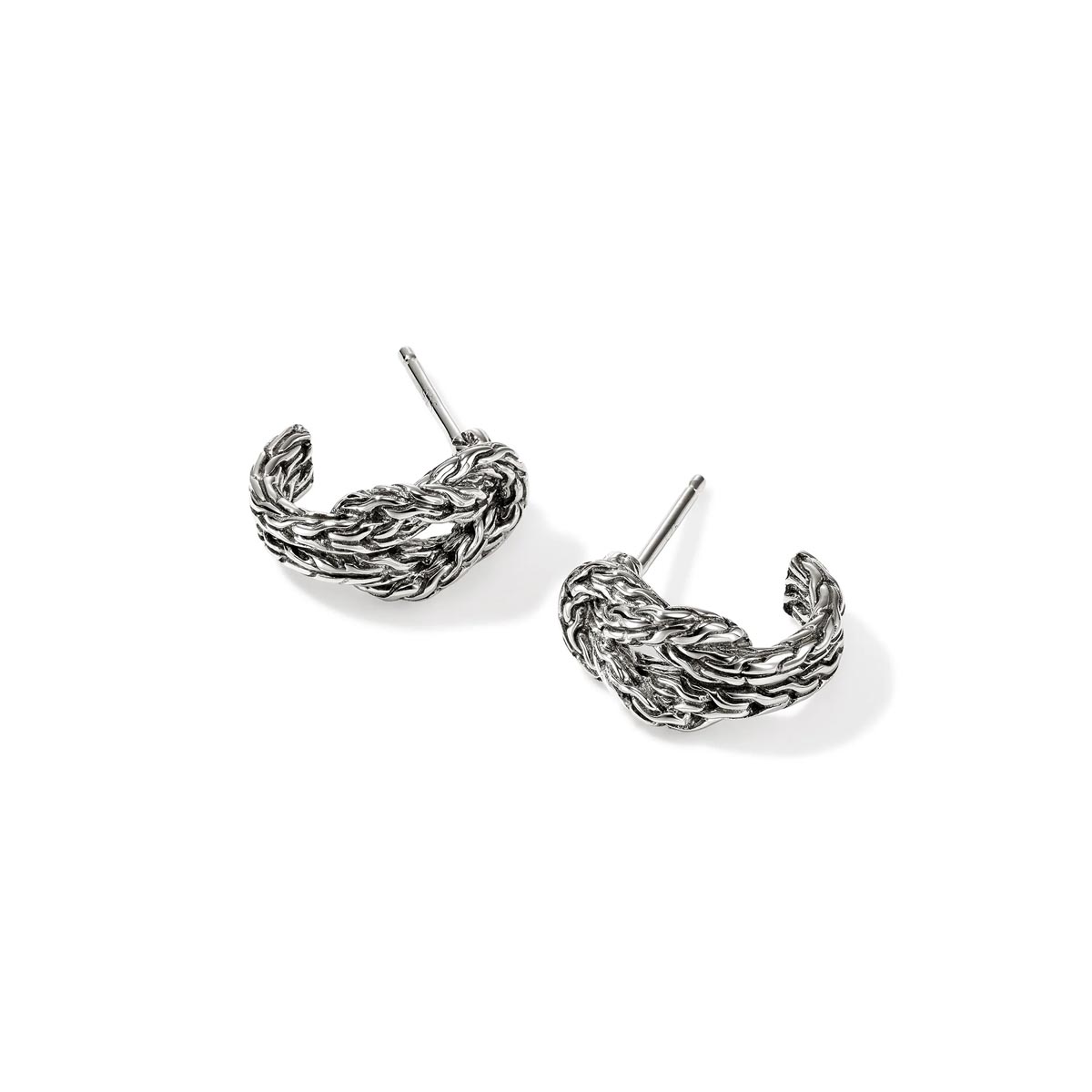 John Hardy Love Knot Hoop Earrings in Sterling Silver