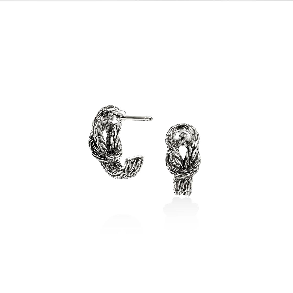 John Hardy Love Knot Hoop Earrings in Sterling Silver