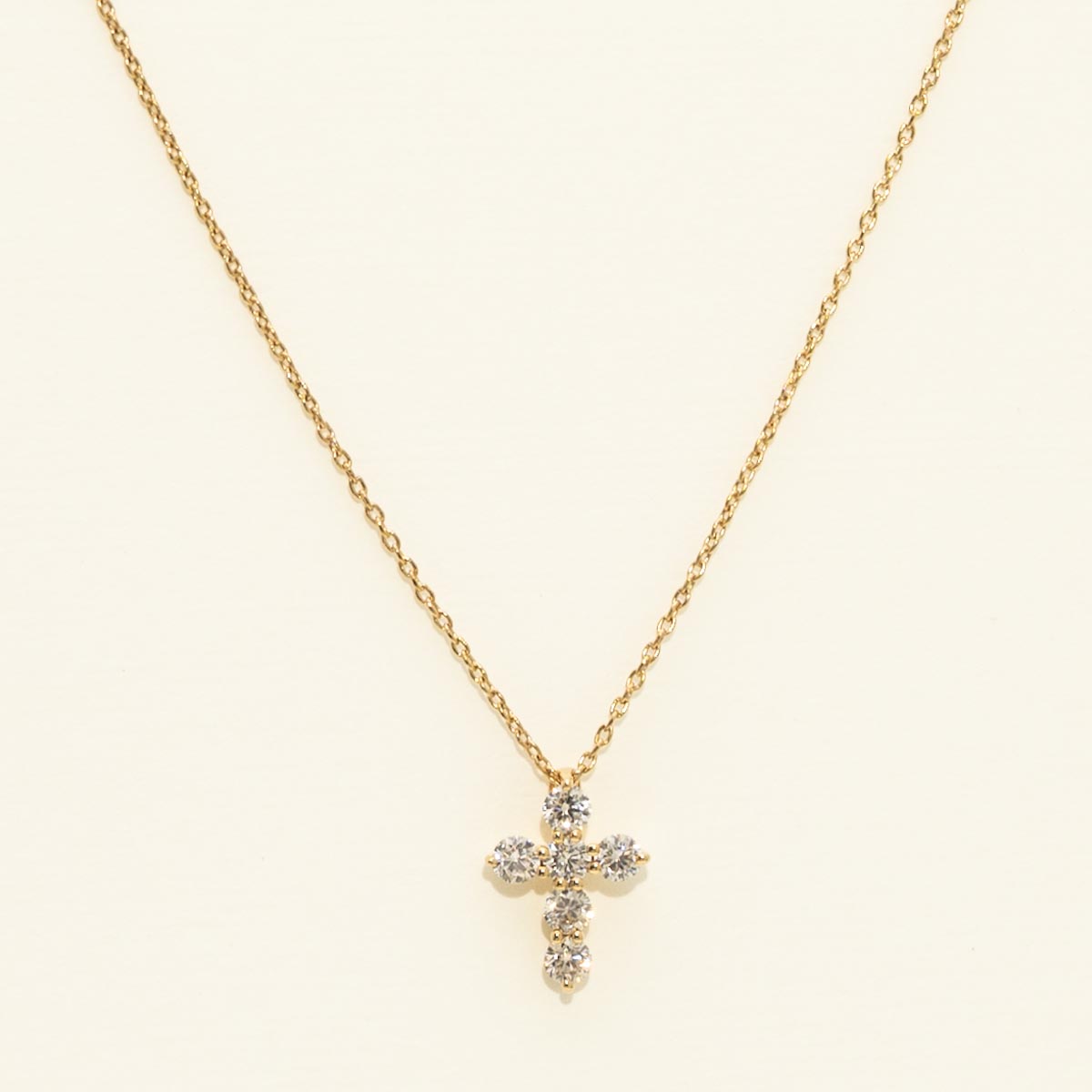 Diamond Cross Necklace in 14kt Yellow Gold (1/3ct tw)