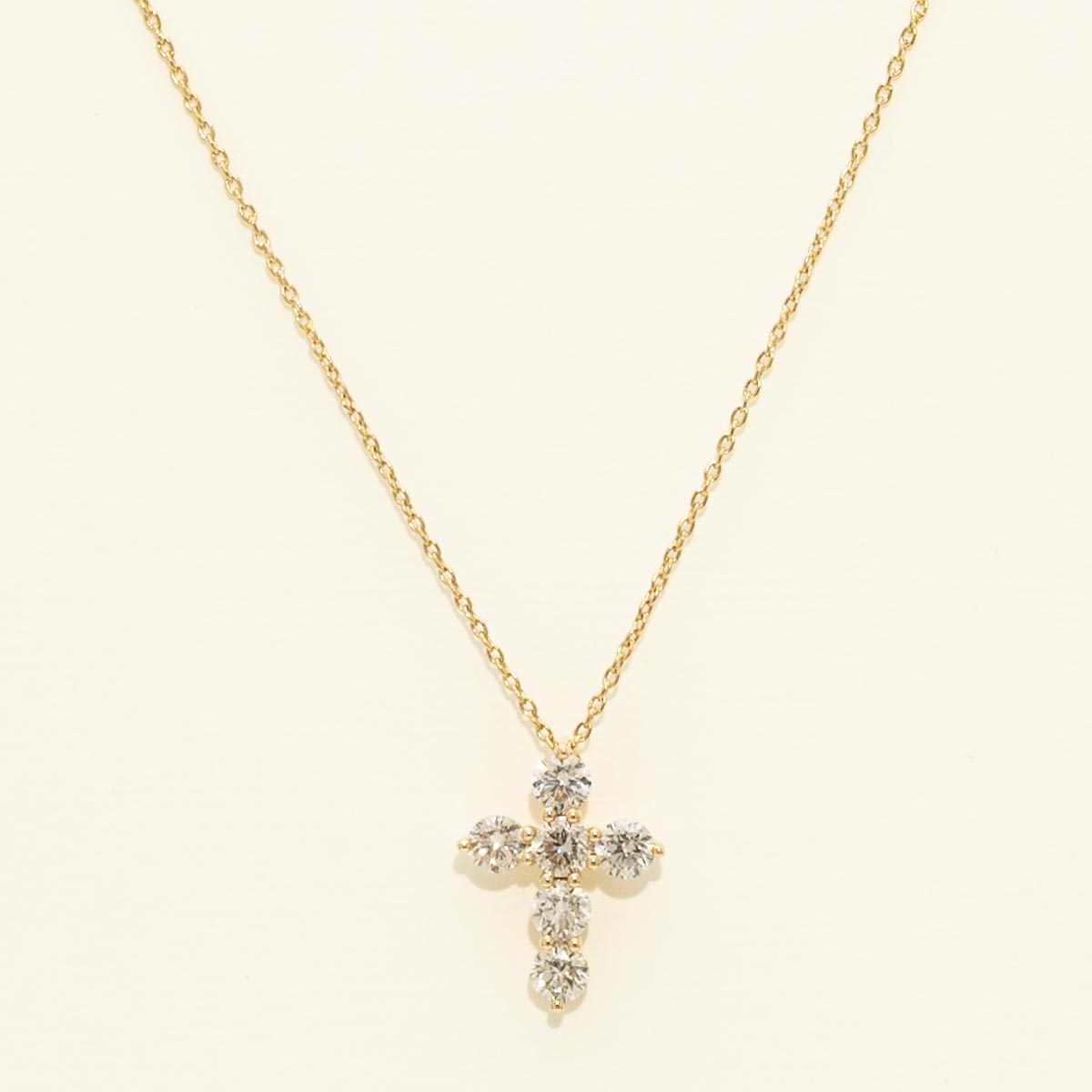 Diamond Cross Necklace in 14kt Yellow Gold (1/3ct tw)
