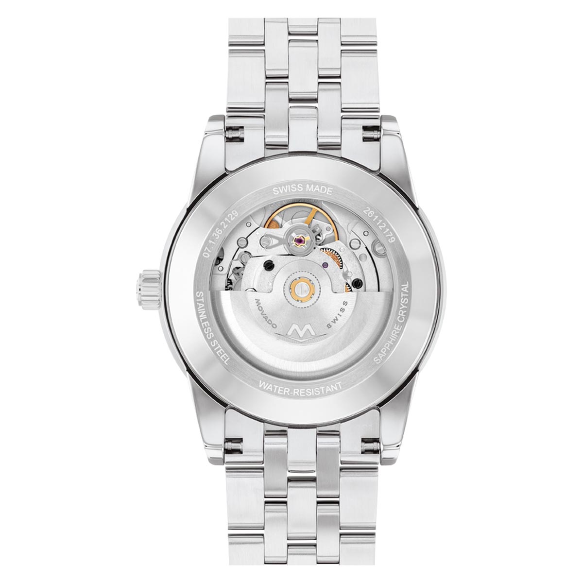 Movado Museum Classic Automatic Mens Watch with Black Dial and Stainless Steel Bracelet (automatic movement)