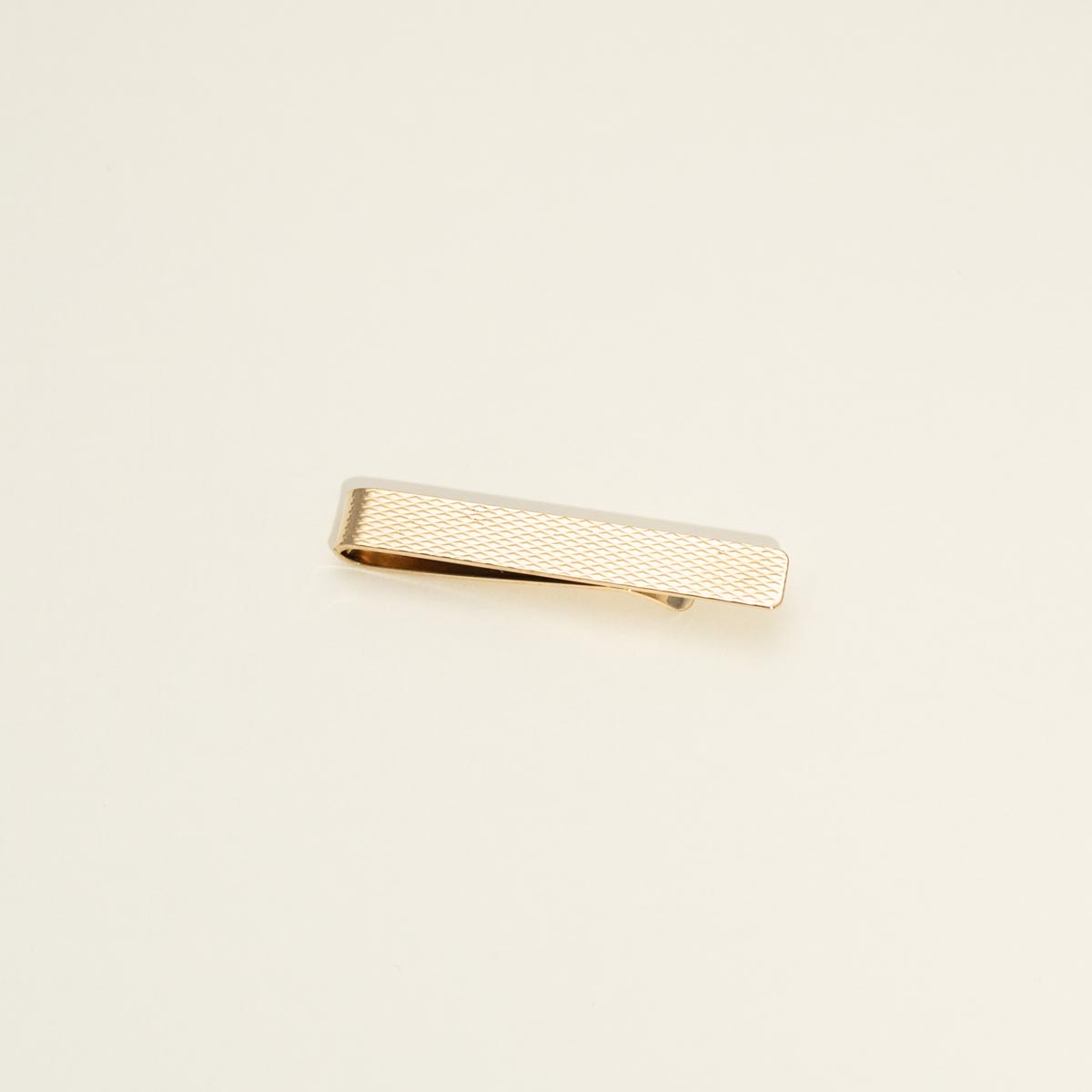Estate Tiffany and Co. Textured Tie Bar in 14kt Yellow Gold