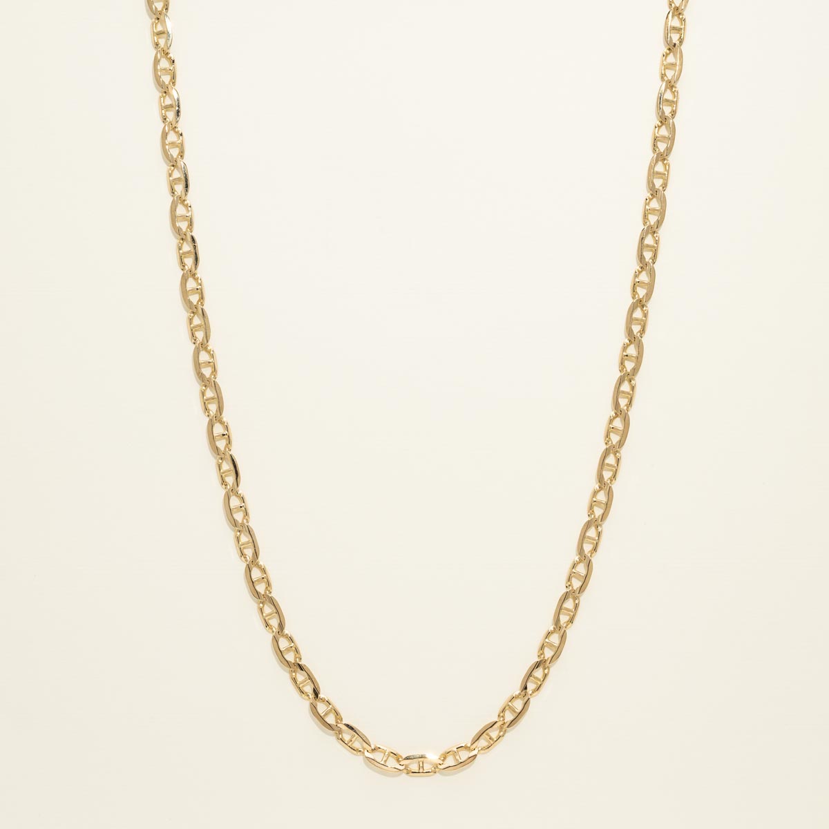 Estate Mariner Link Chain in 14kt Yellow Gold (24 inches and 4.3mm wide)