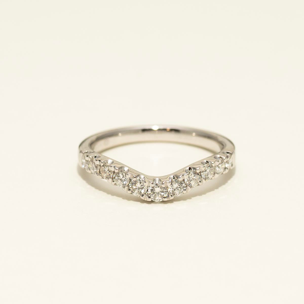 Diamond Curved Wedding Band in Platinum (1/2ct tw)