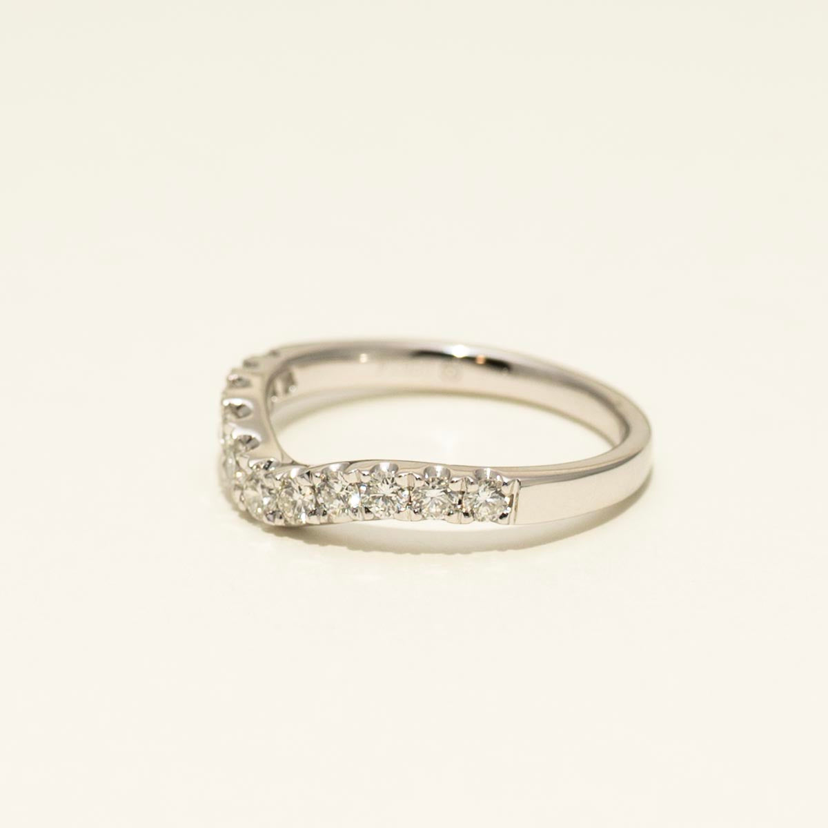Diamond Curved Wedding Band in Platinum (1/2ct tw)