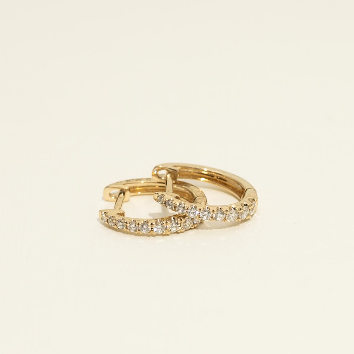 Diamond Hoop Earrings in 14kt Yellow Gold (1/3ct tw)