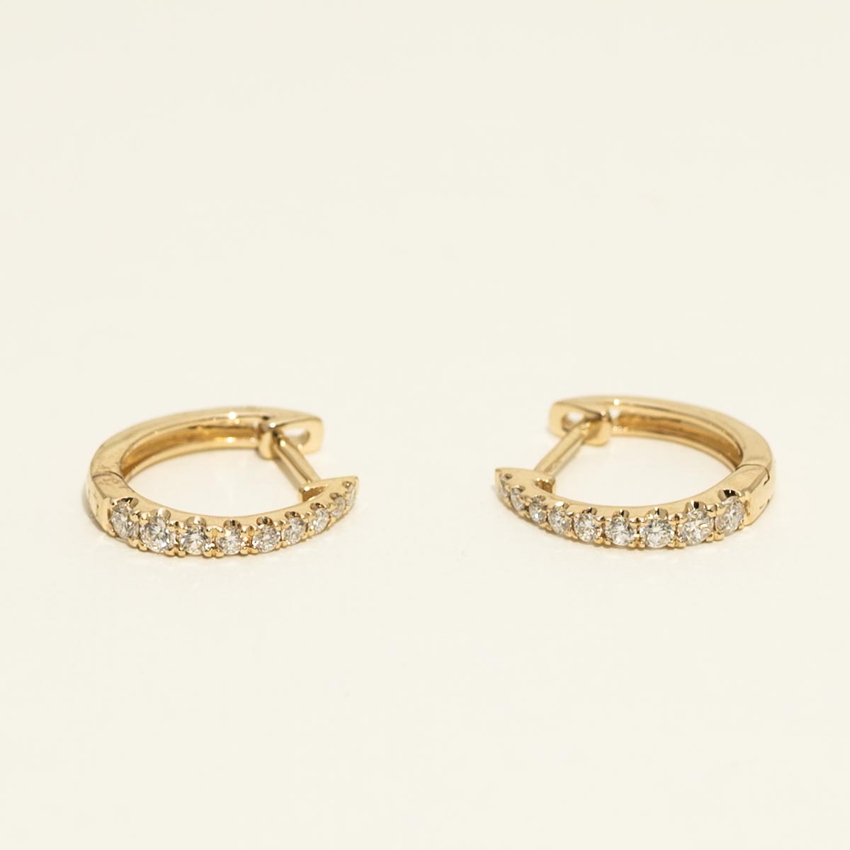 Diamond Hoop Earrings in 14kt Yellow Gold (1/3ct tw)