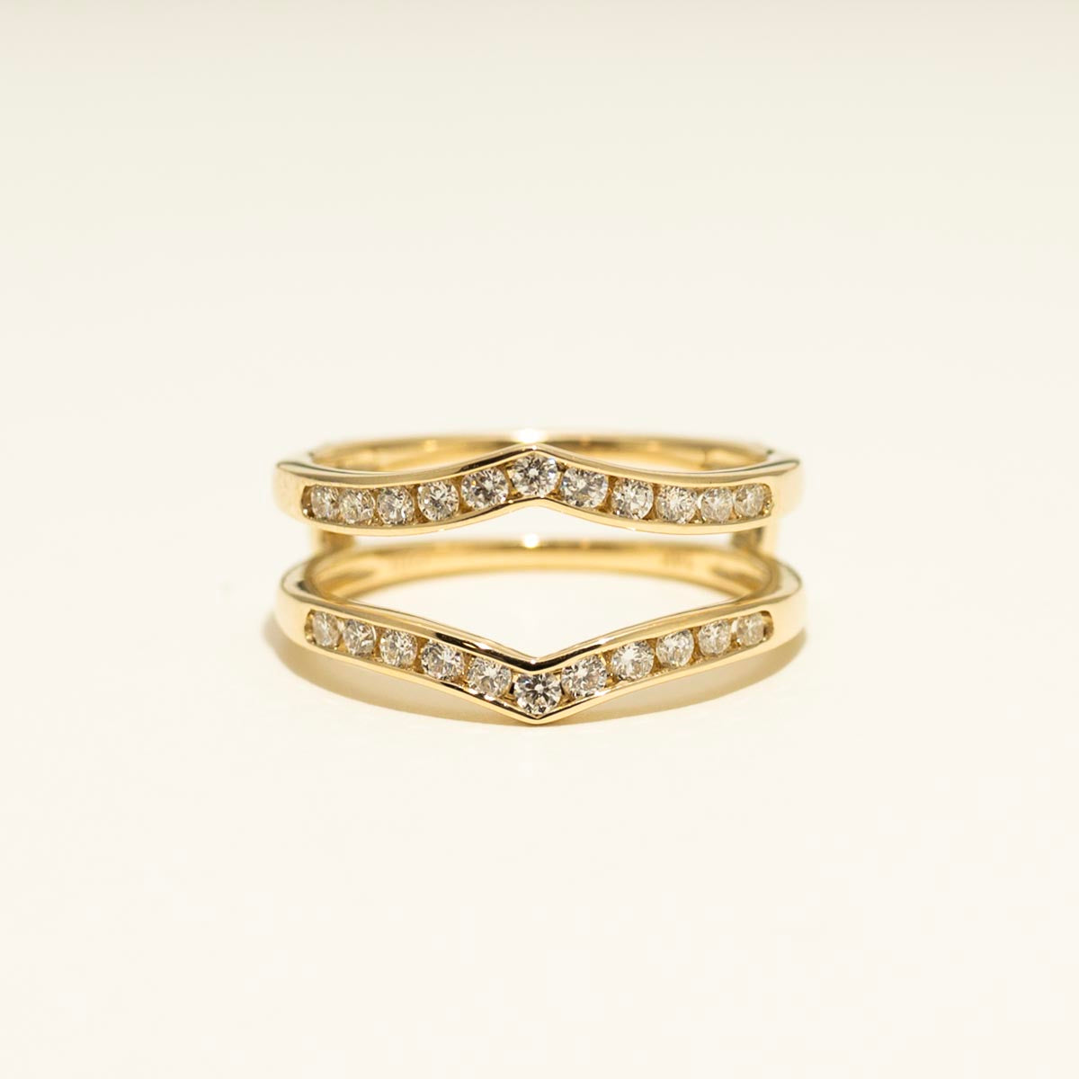 Diamond Curved Channel Insert in 14kt Yellow Gold (1/2ct tw)