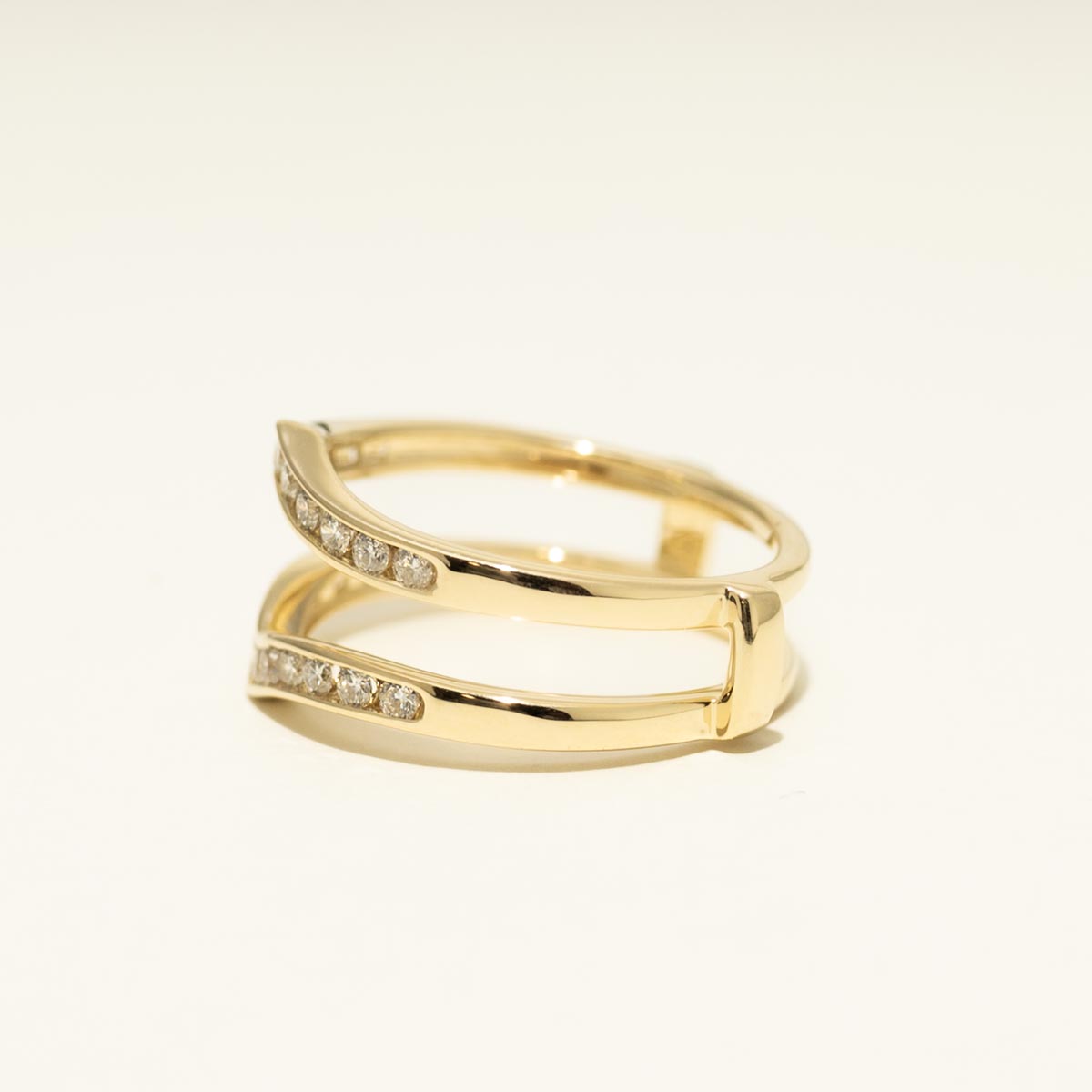 Diamond Curved Channel Insert in 14kt Yellow Gold (1/2ct tw)