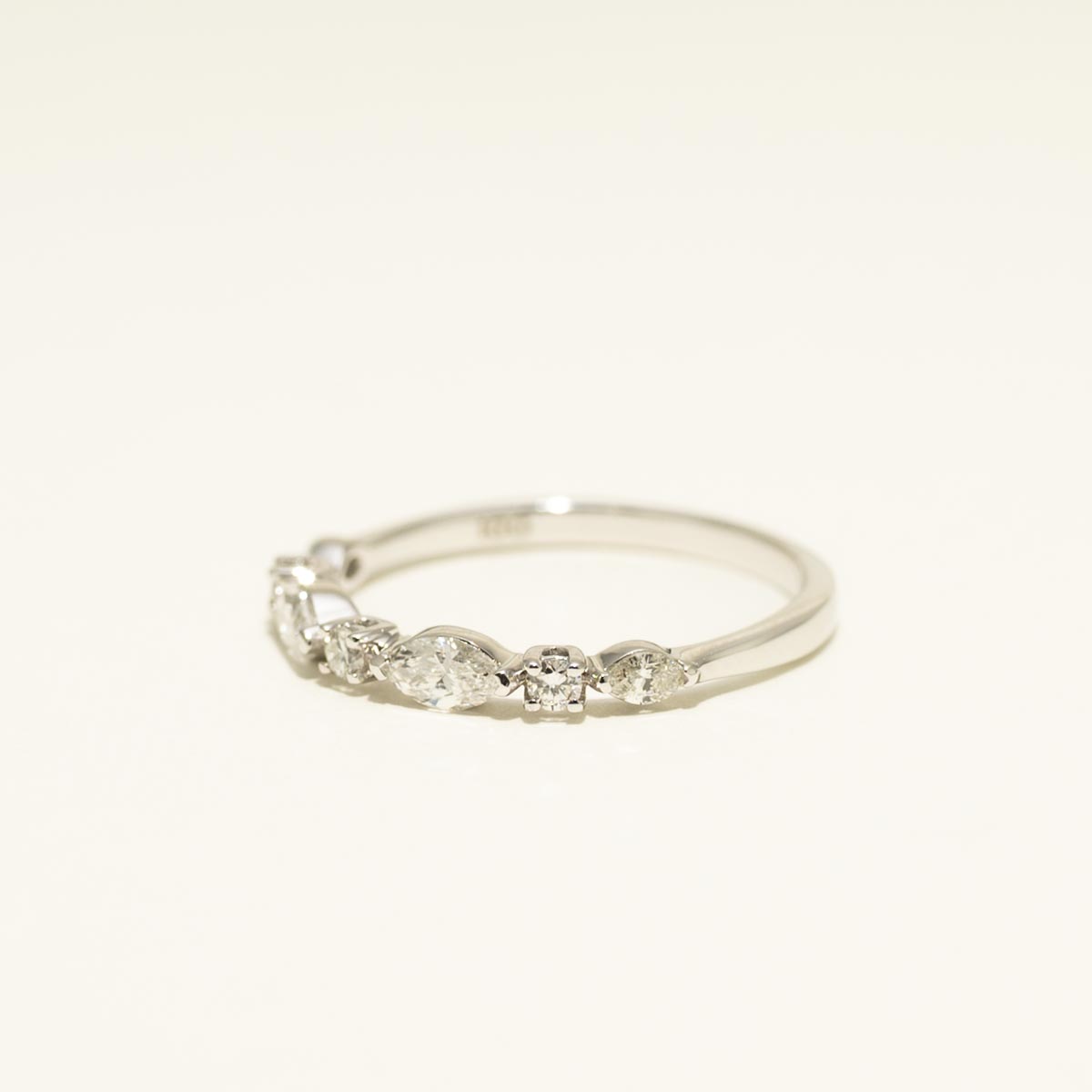 Marquise and Round Diamond Wedding Band in 14kt White Gold (1/2ct tw)