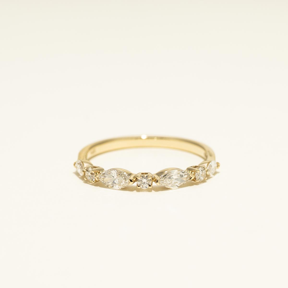 Marquise and Round Diamond Band in 14kt Yellow Gold (1/2ct tw)