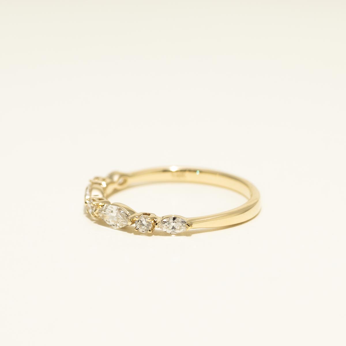 Marquise and Round Diamond Band in 14kt Yellow Gold (1/2ct tw)