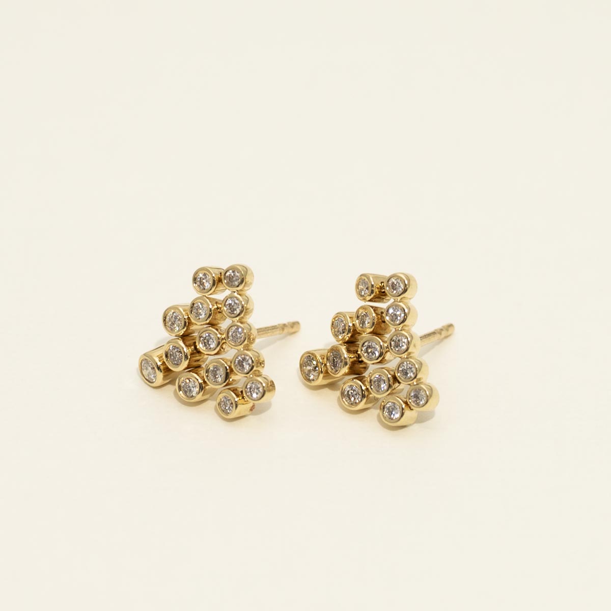 Diamond Bezel Drop Earrings in 14kt Yellow Gold (3/8ct tw)