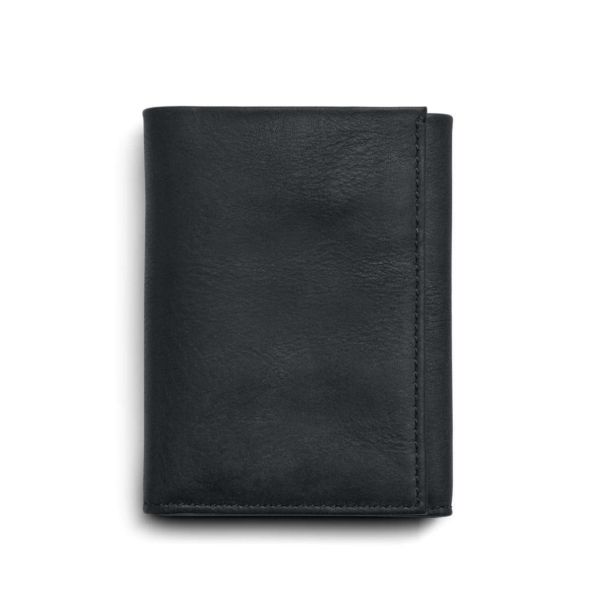 Shinola Black Leather Tri Fold Wallet