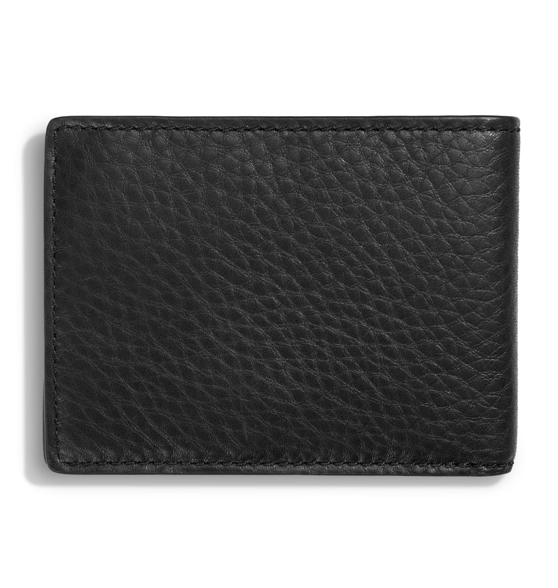 Shinola Black Leather Slim Bifold Wallet