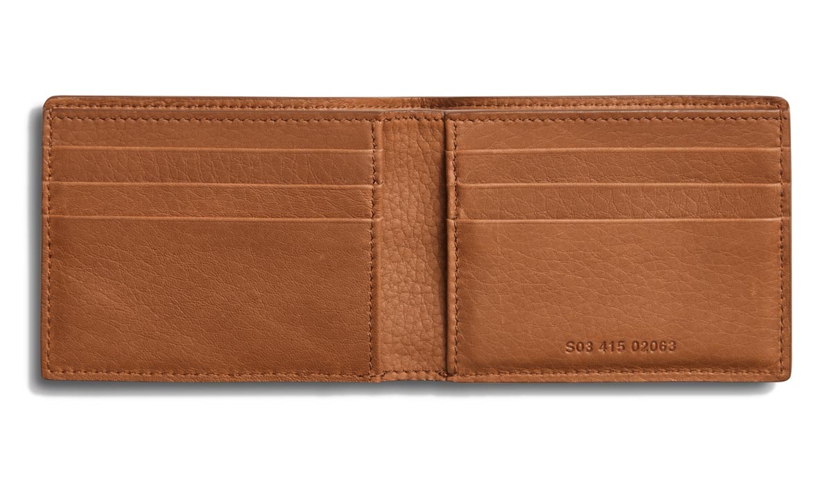 Shinola Brown Leather Slim Bifold Wallet