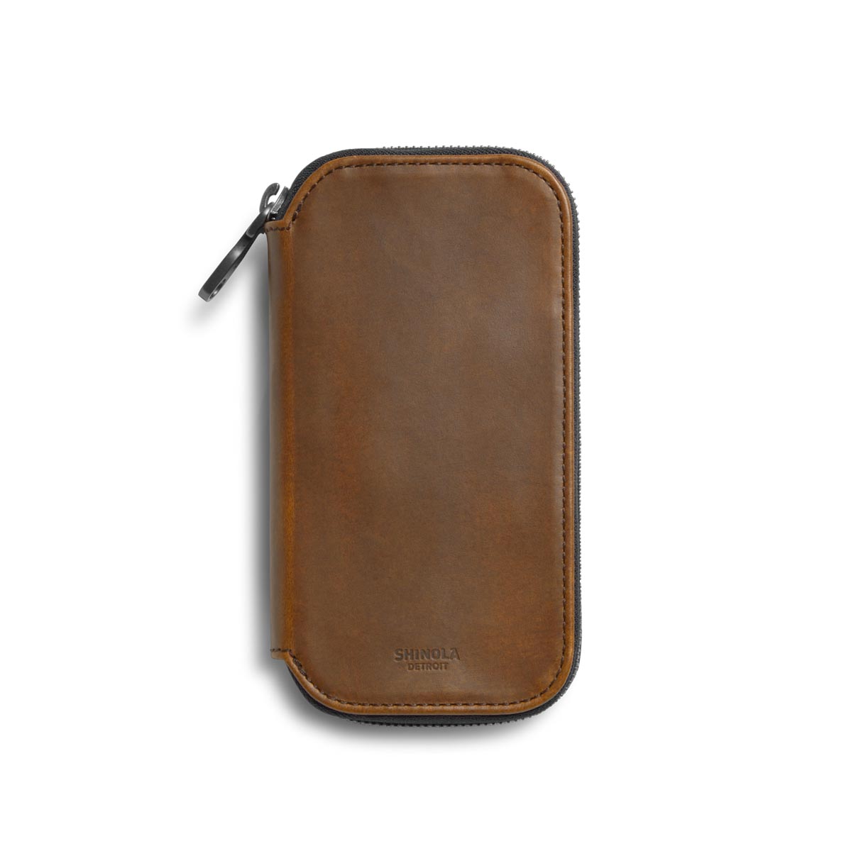 Shinola Brown Leather Travel Watch Case