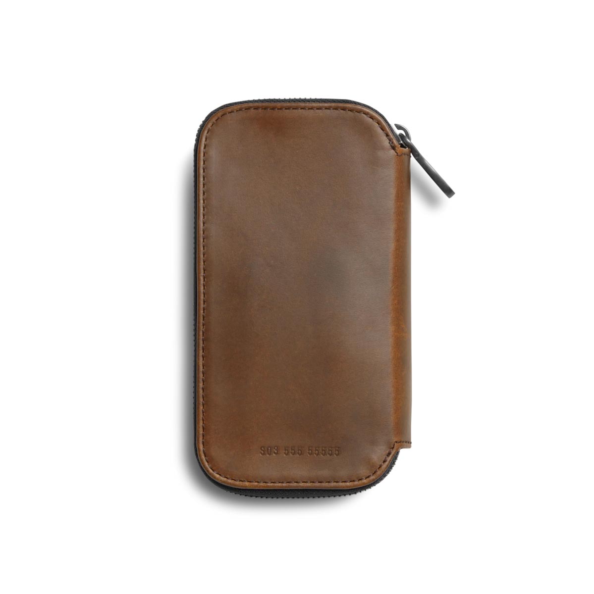 Shinola Brown Leather Travel Watch Case