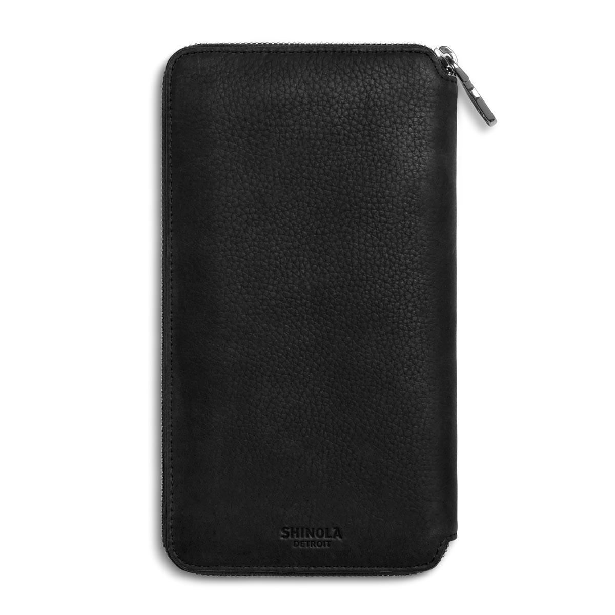 Shinola Black Leather Organizer Wallet