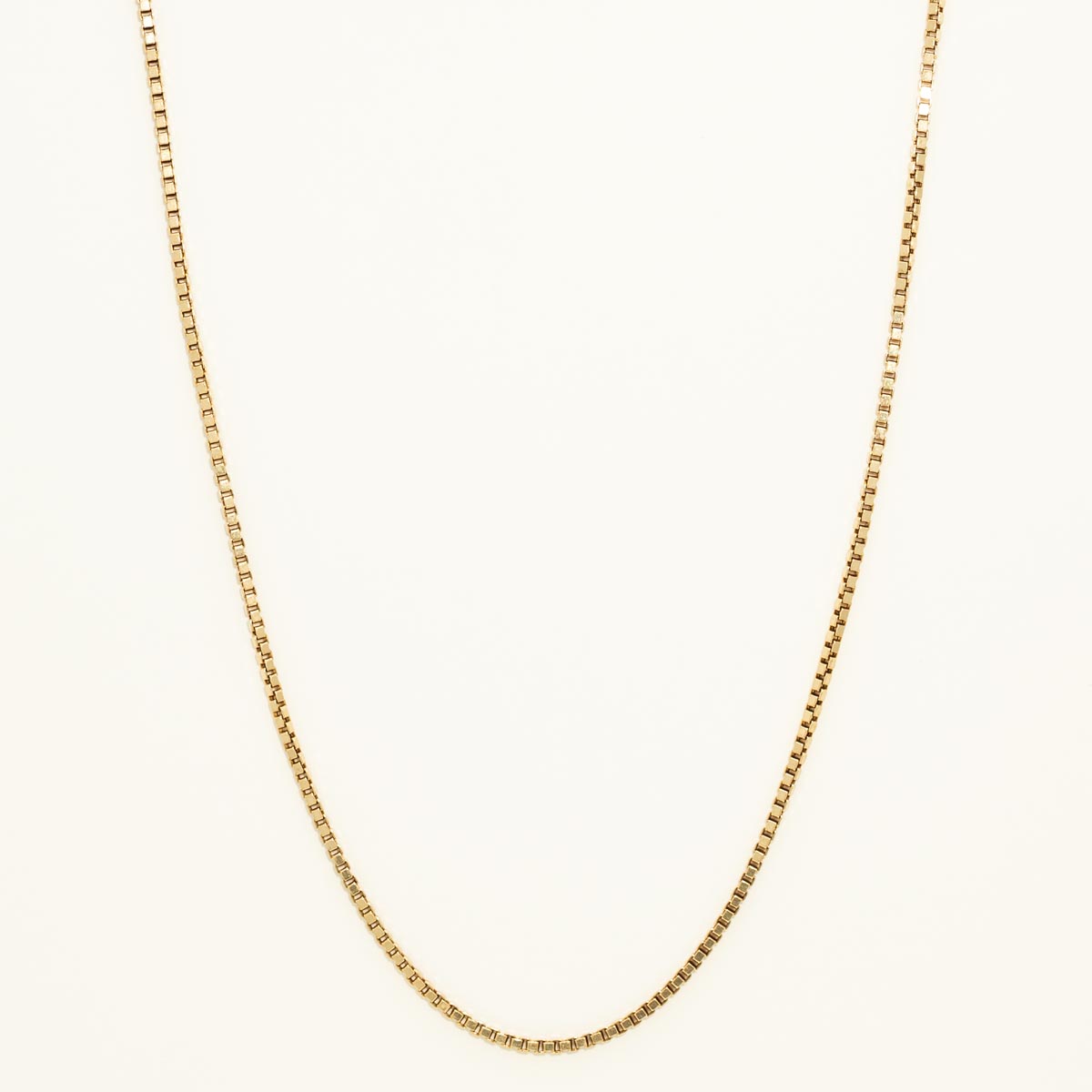 Estate Box Chain in 14kt Yellow Gold (24 inches and 1.7mm wide)