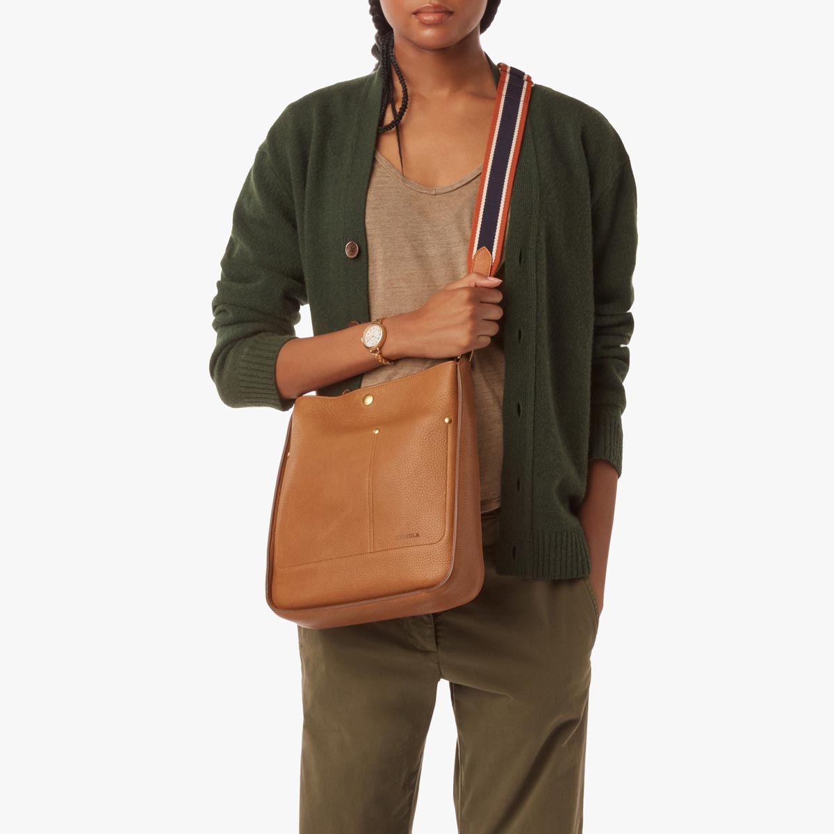 Shinola Tan Pocket Crossbody Bag