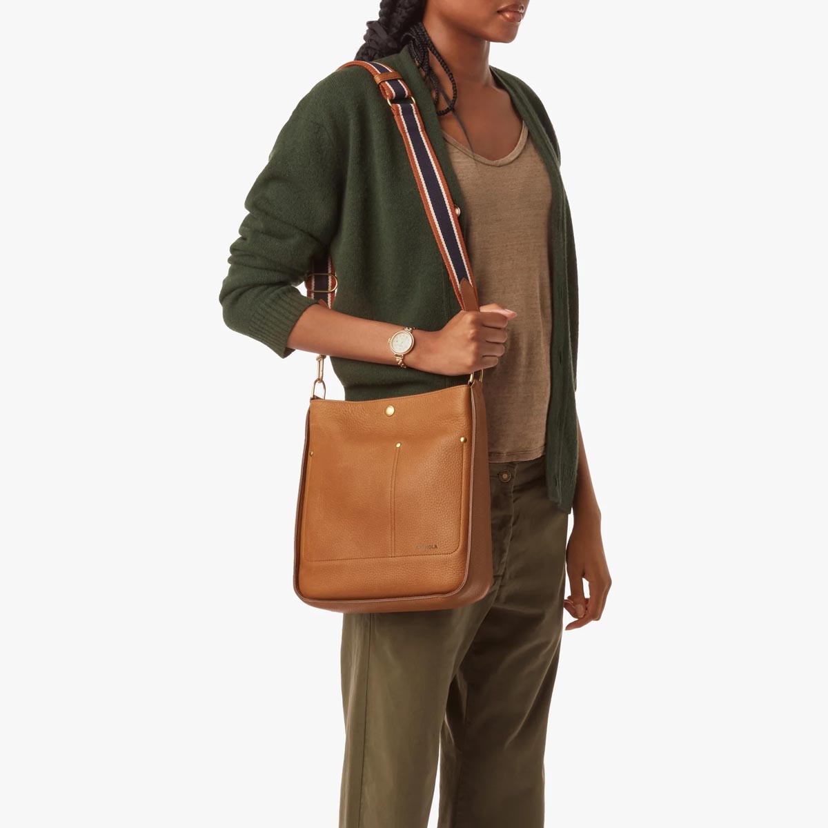 Shinola Tan Pocket Crossbody Bag