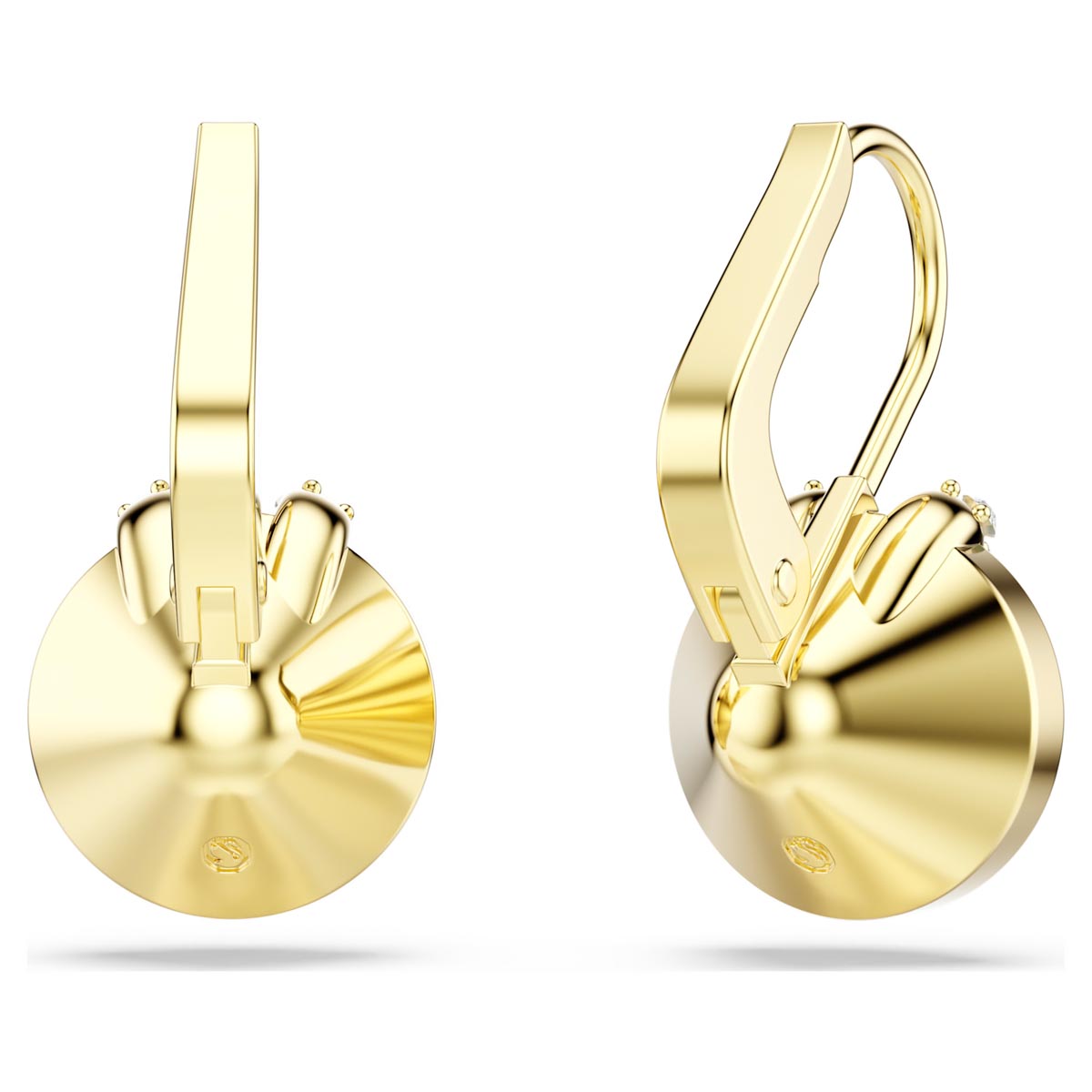 Swarovski Bella Green Earrings in Yellow Tone Plate