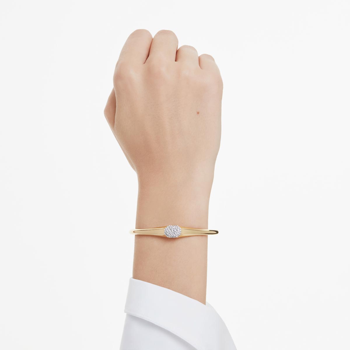 Swarovski Dextera Bangle Bracelet in Yellow Tone Plate