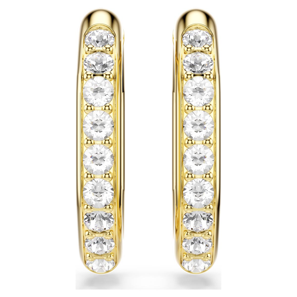 Swarovski Dextera Hoop Earrings in Yellow Tone Plate
