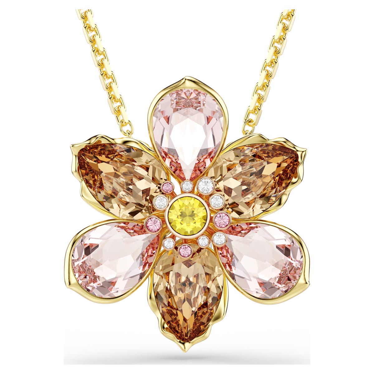 Swarovski Idyllia Necklace in Yellow Tone Plate