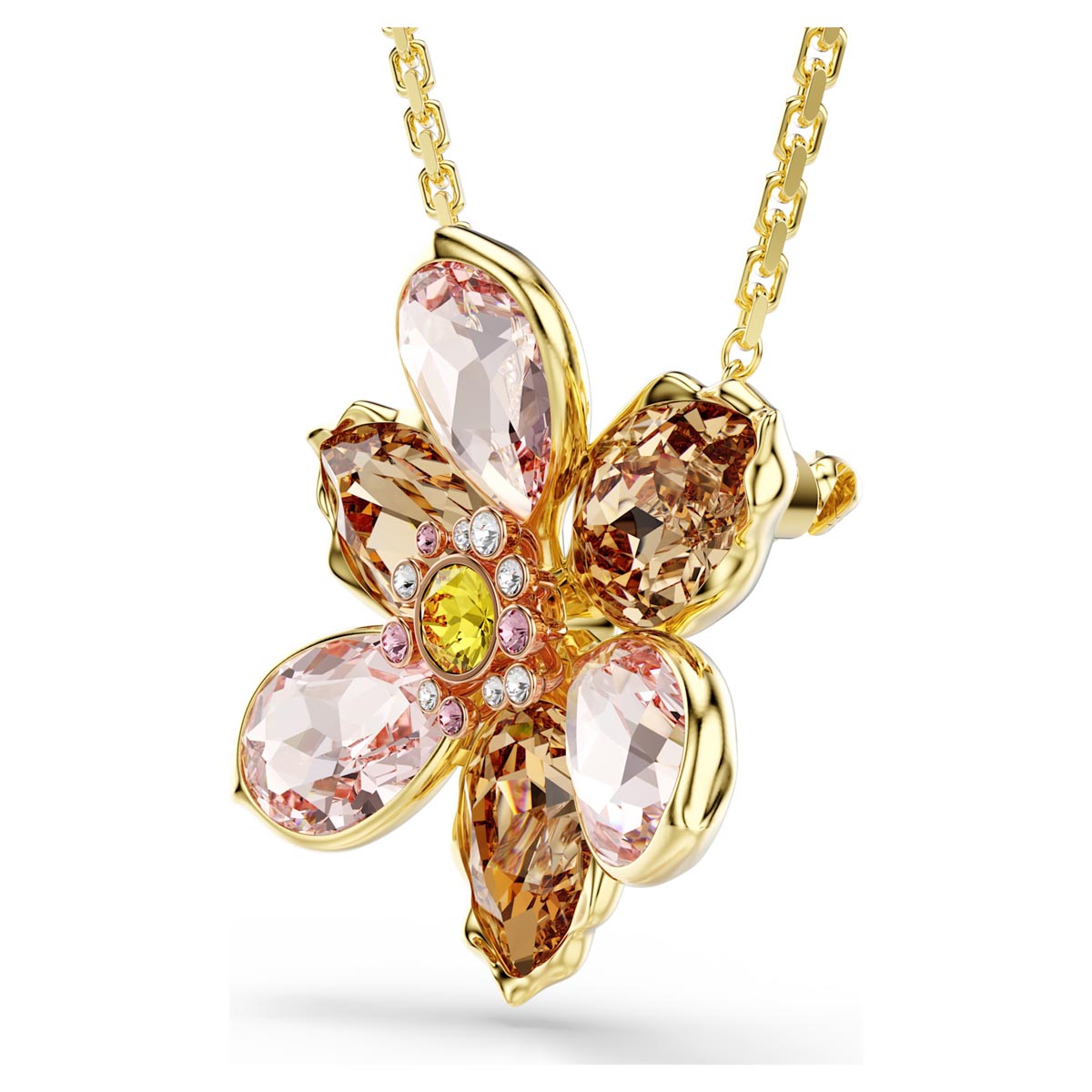 Swarovski Idyllia Necklace in Yellow Tone Plate