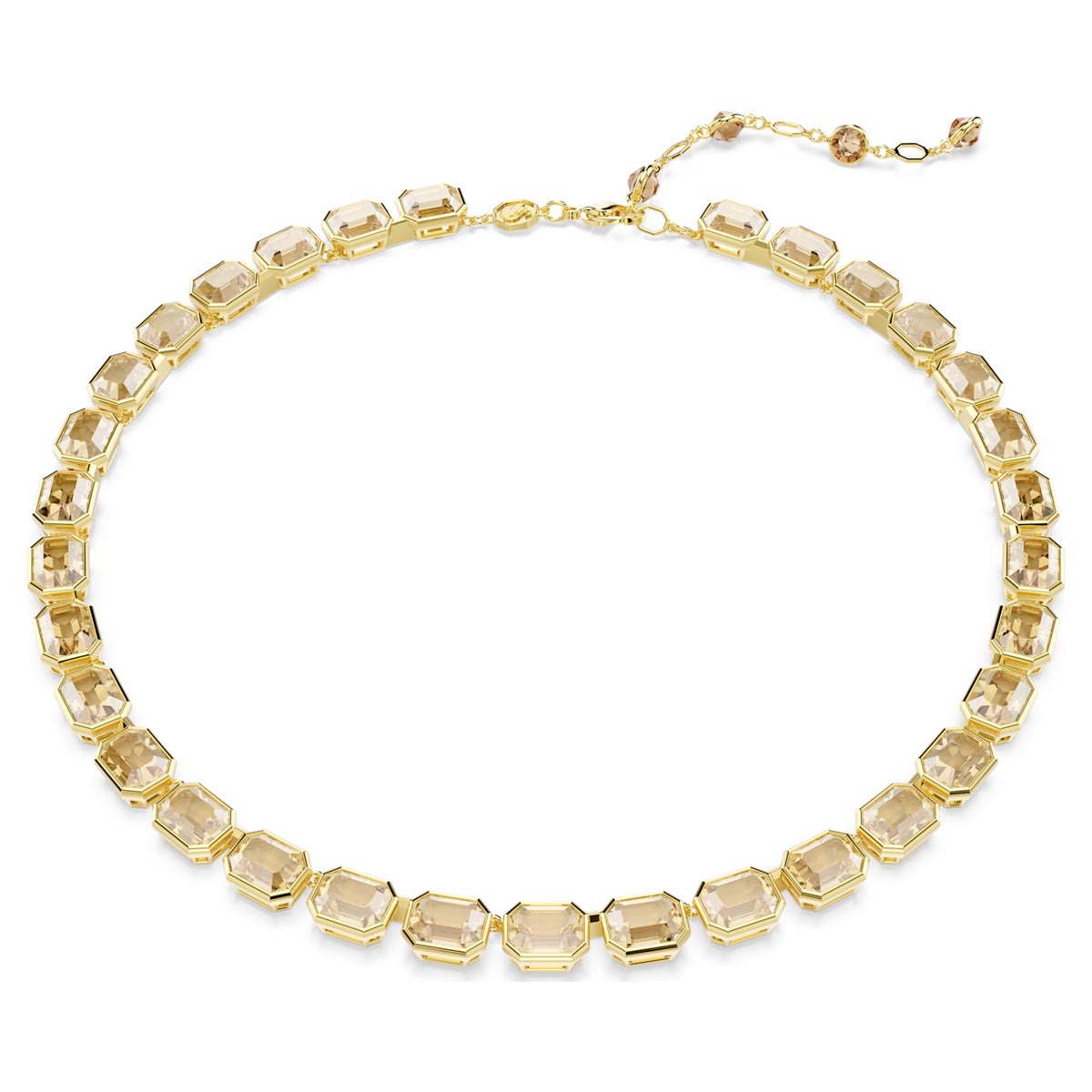 Swarovski Millenia All Around Necklace in Yellow Tone Plate