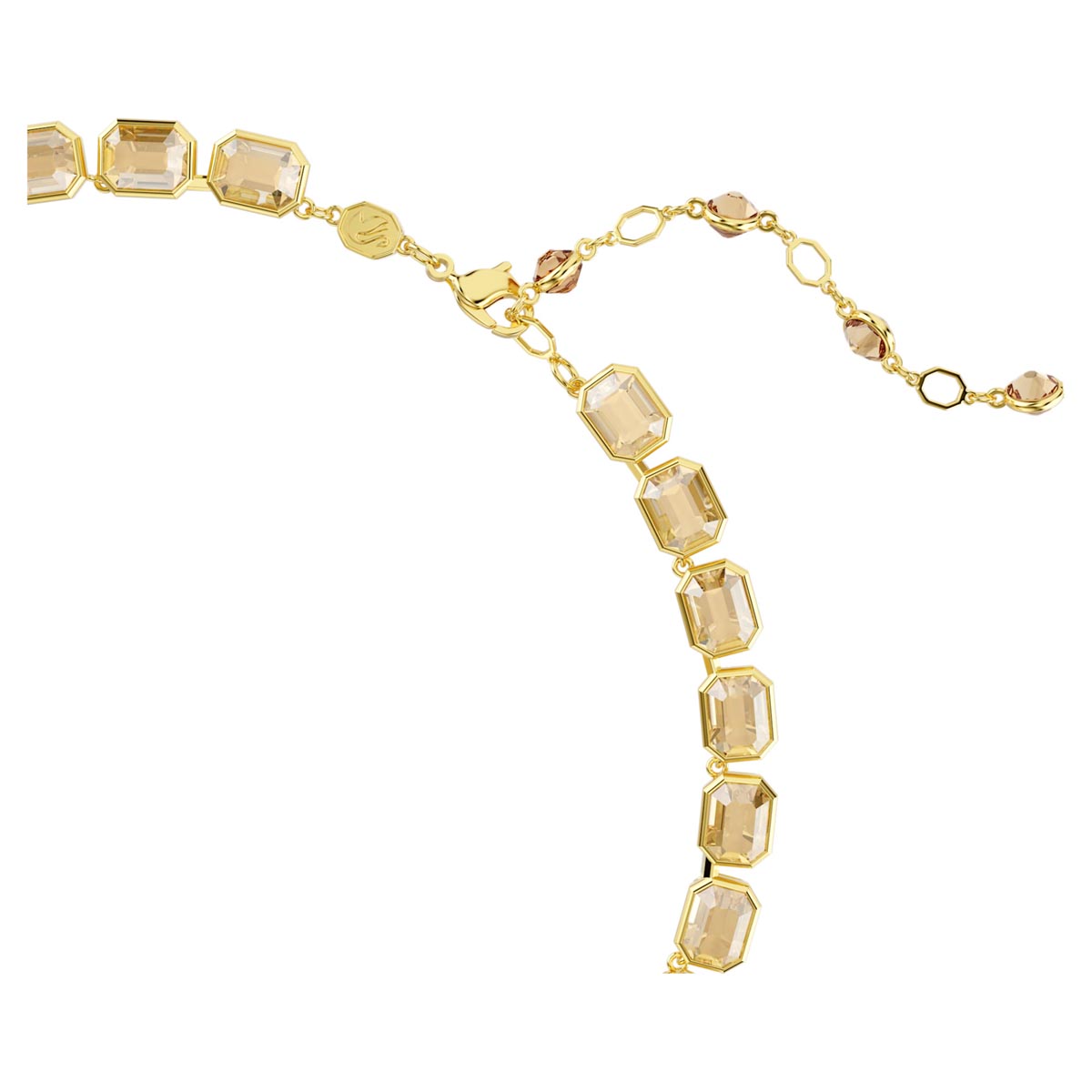 Swarovski Millenia All Around Necklace in Yellow Tone Plate