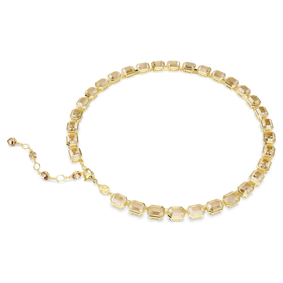 Swarovski Millenia All Around Necklace in Yellow Tone Plate