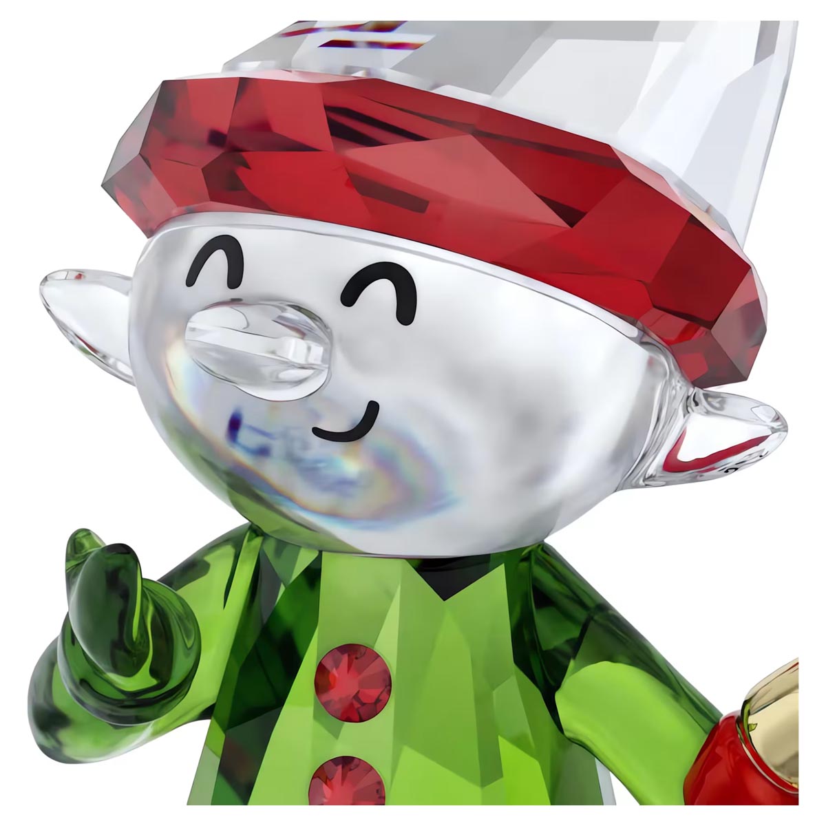 Swarovski Crystal Holiday Cheers Dulcis Elf and Candy Cane Figurine