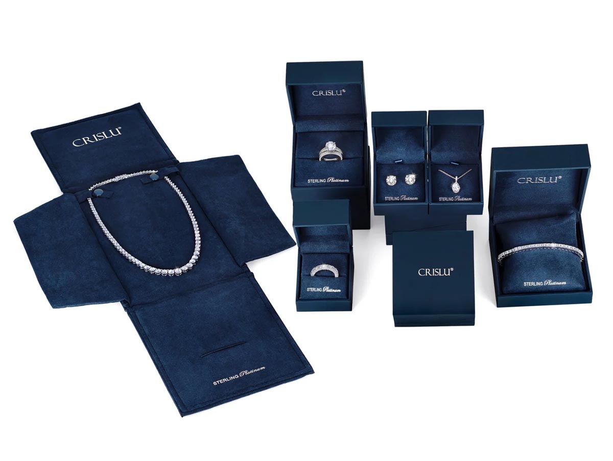 Crislu Bezel Set Cubic Zirconia Necklace in Sterling Silver with Platinum Finish (18 inches)