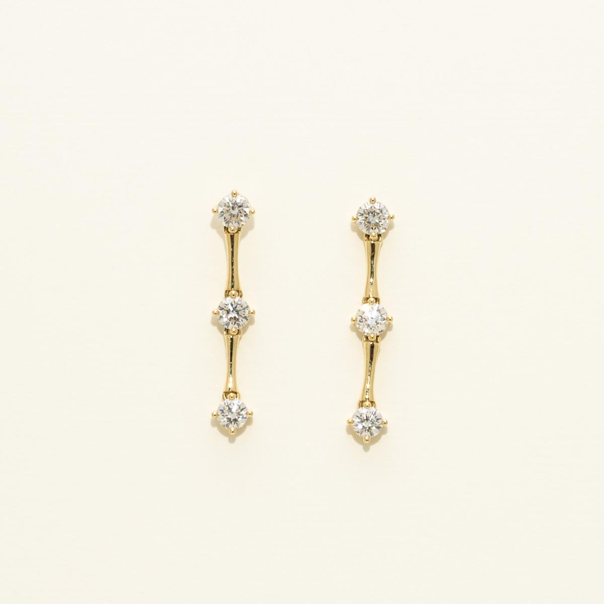 Memoire Serena Diamond Drop Earrings in 18kt Yellow Gold (5/8ct tw)