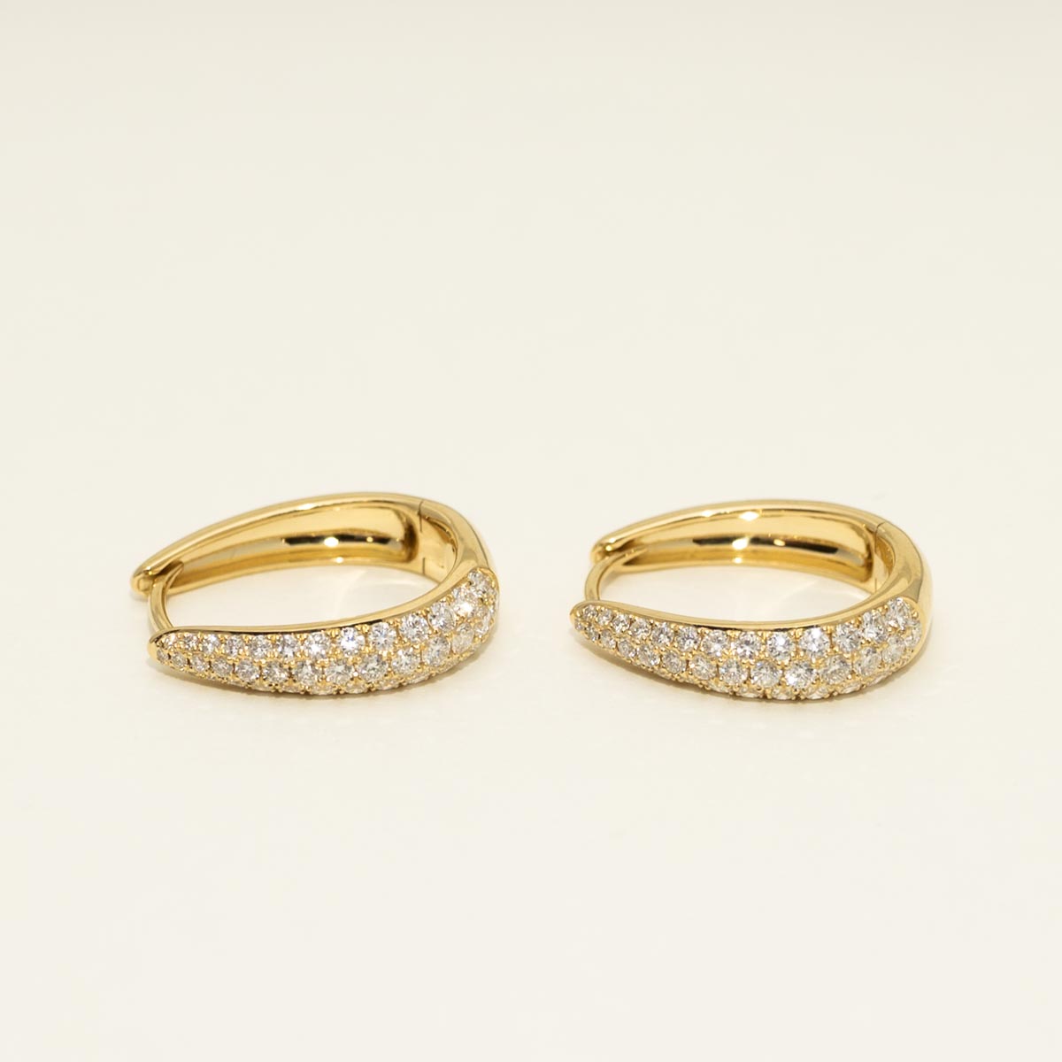 Memoire Paramount Diamond Hoop Earrings in 18kt Yellow Gold (7/8ct tw)
