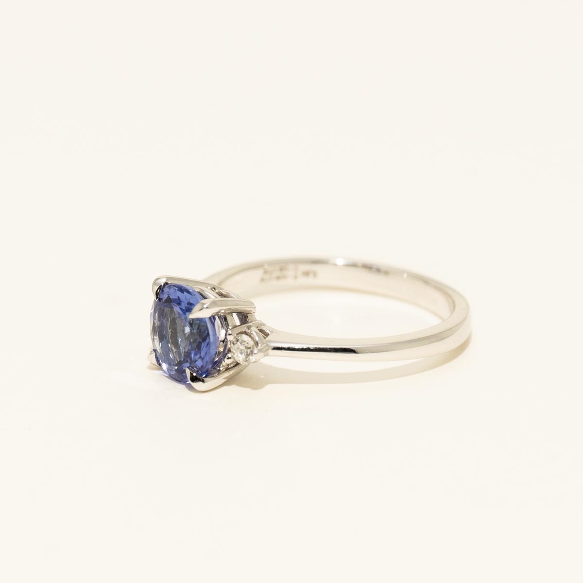 Tanzanite Ring in 14kt White Gold with Diamonds
