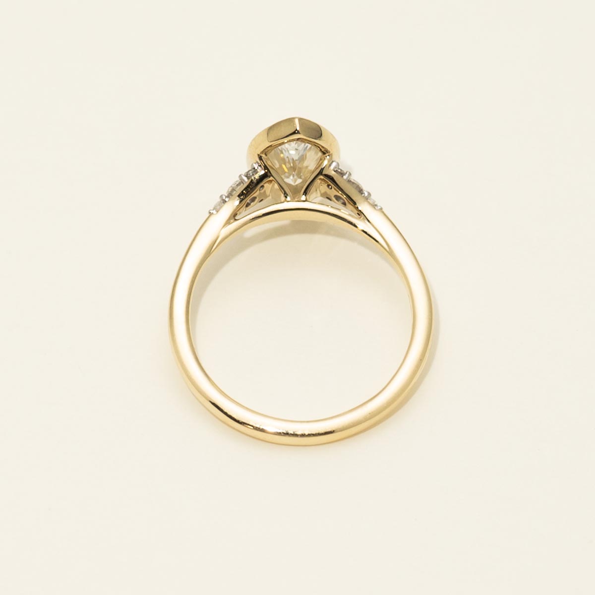 Lab Grown Marquise Diamond Bezel Engagement Ring in 14kt Yellow Gold (1 5/8ct tw)