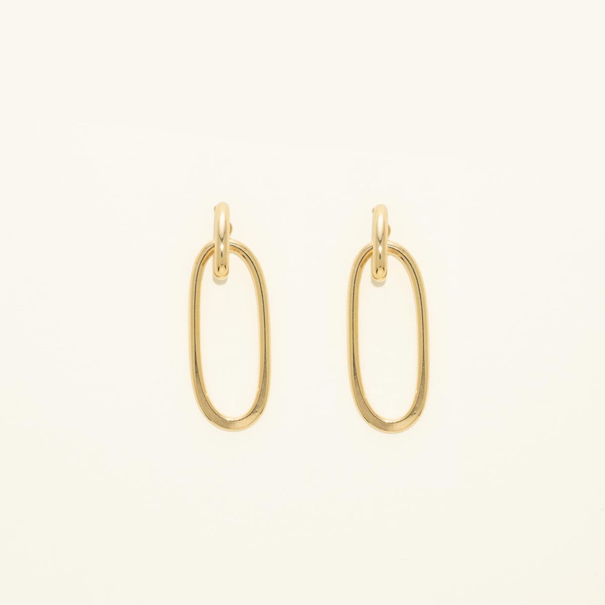 Oval Fashion Earrings in 14kt Yellow Gold
