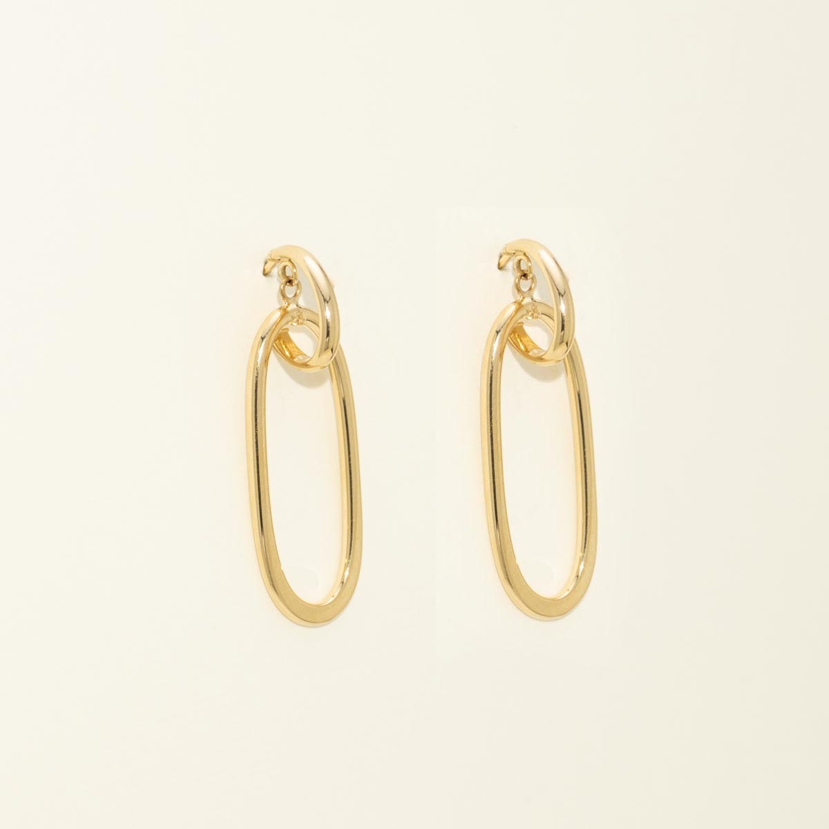Oval Fashion Earrings in 14kt Yellow Gold