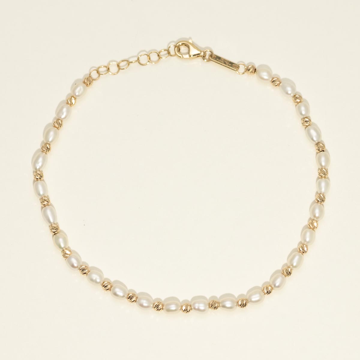 Freshwater Pearl and Bead Bracelet in 14kt Yellow Gold
