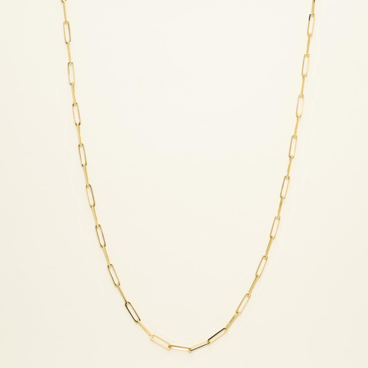 Adjustable Paperclip Chain in 14kt Yellow Gold (2.7mm)