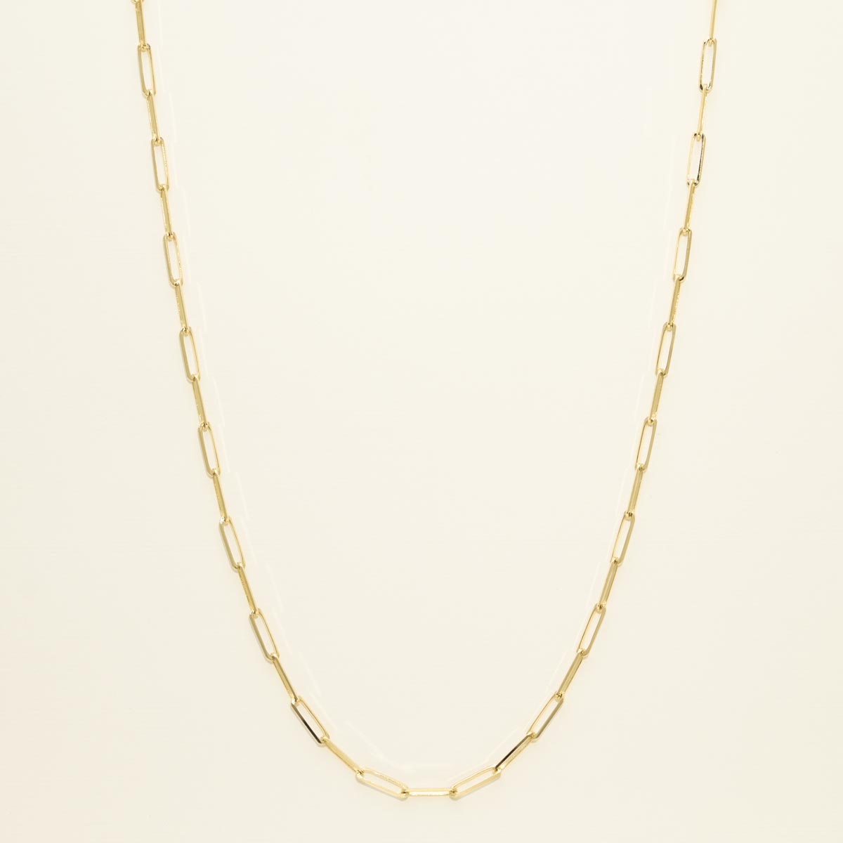Adjustable Paperclip Chain in 14kt Yellow Gold (2.7mm)