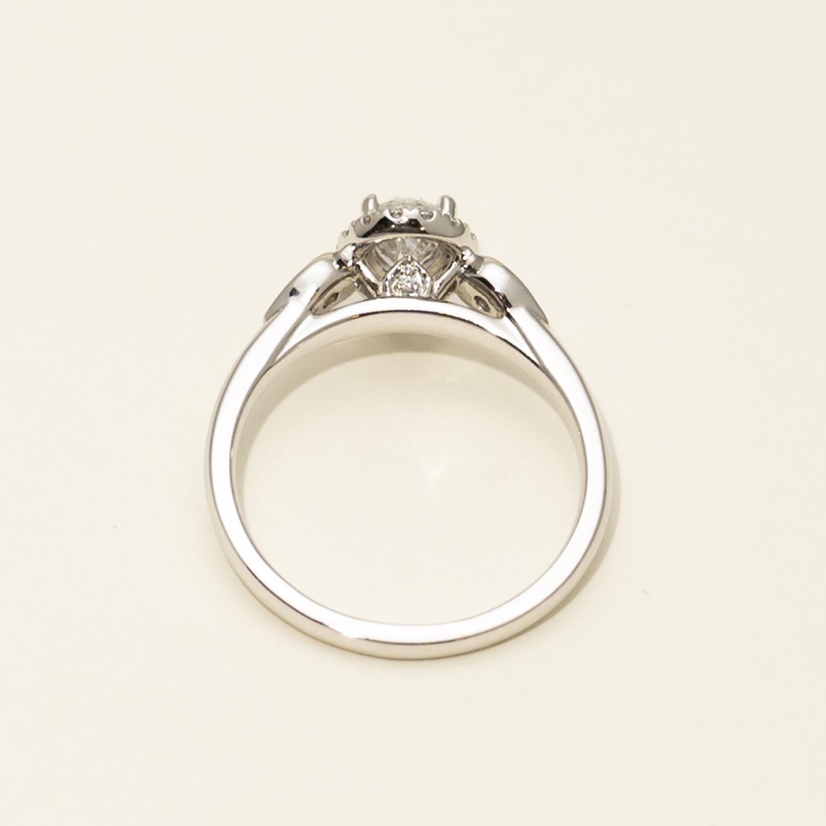Pear Shaped Diamond Halo Engagement Ring in 14kt White Gold (3/4ct tw)