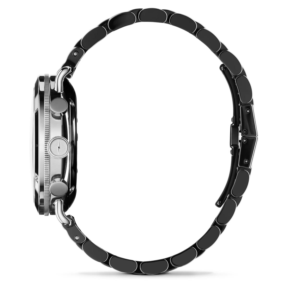 Shinola Canfield Sport Chronograph Watch with Black Dial and Black Ceramic Bracelet (quartz movement)