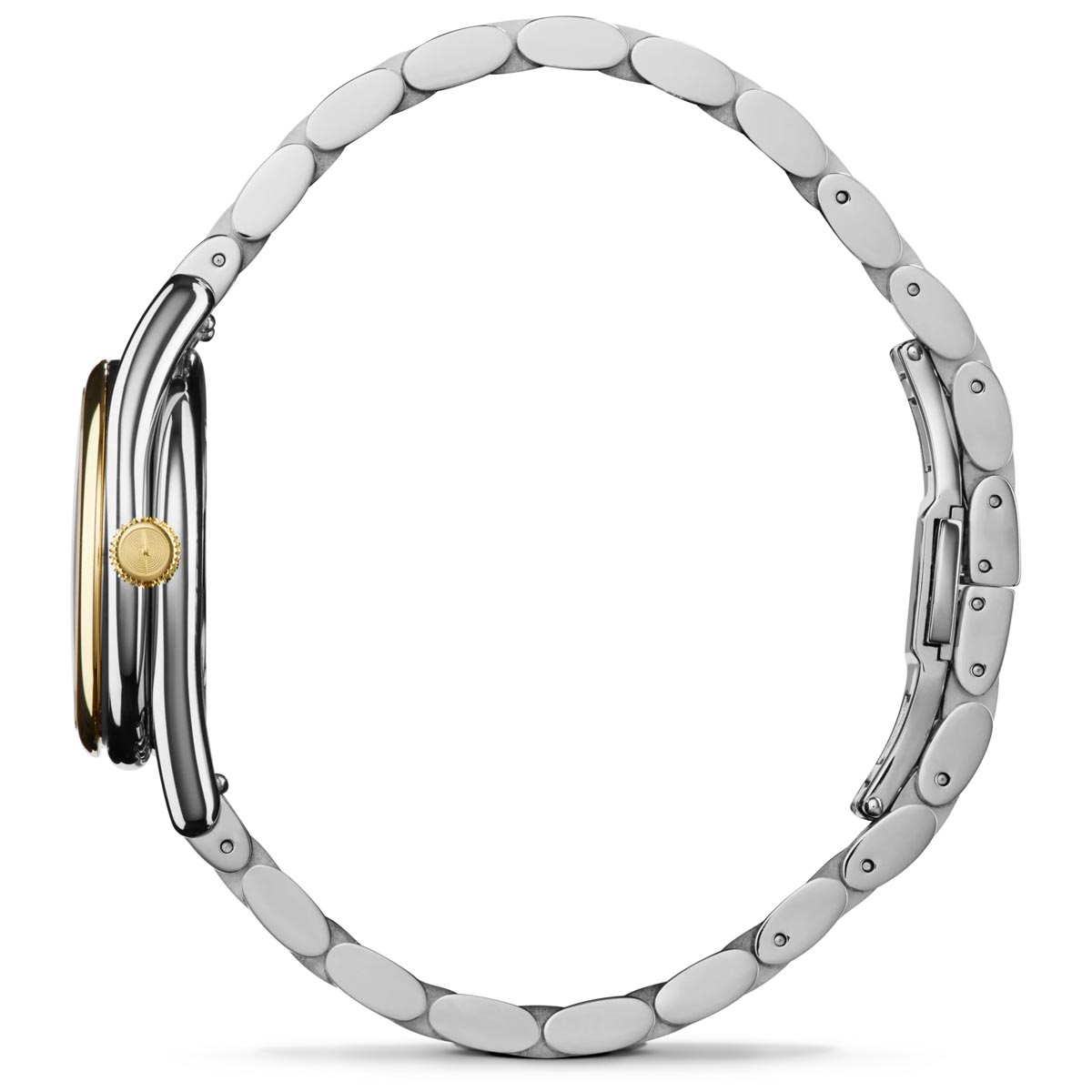 Shinola Derby 2H Watch with White Dial and White and Yellow Stainless Steel Bracelet (quartz movement)