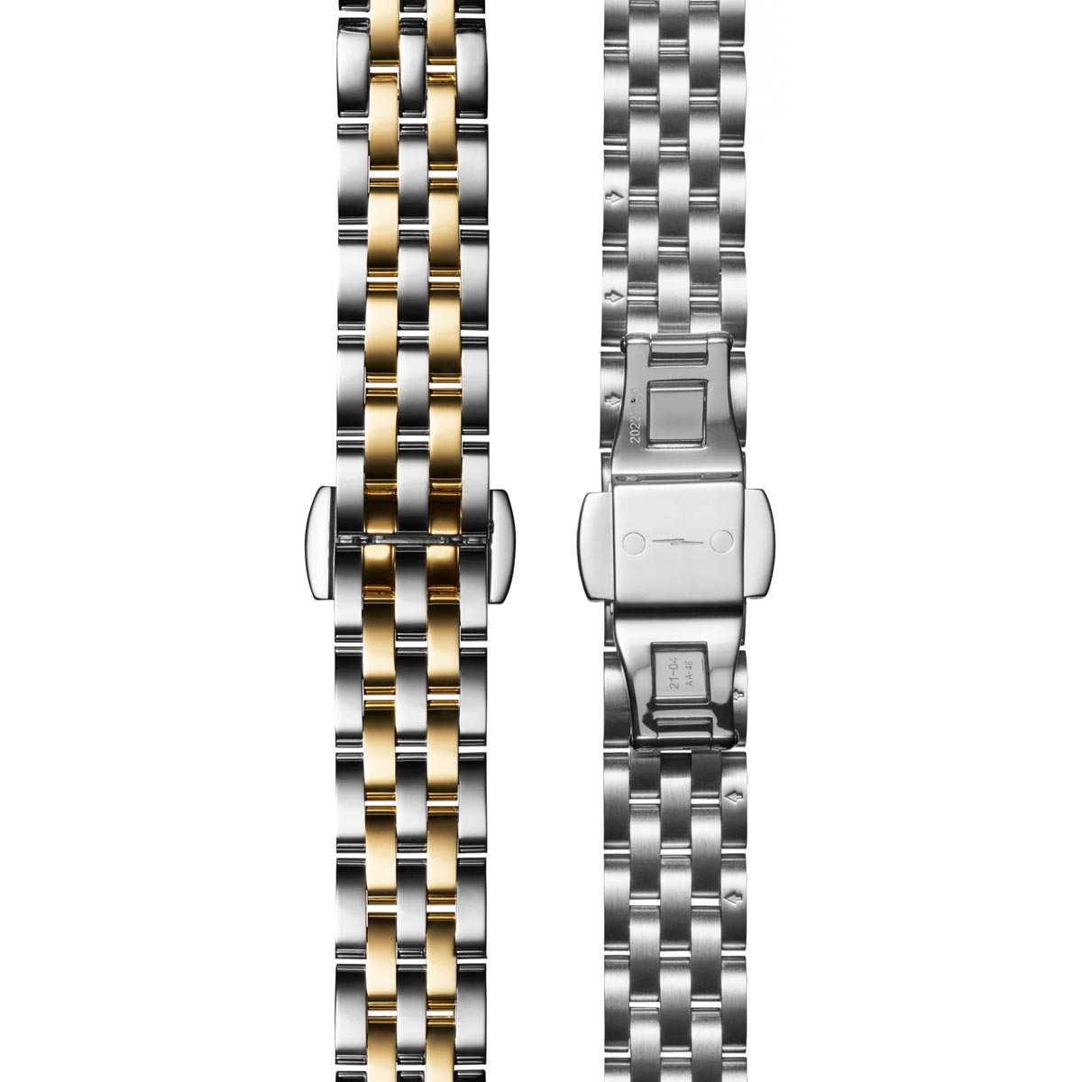 Shinola Derby 2H Watch with White Dial and White and Yellow Stainless Steel Bracelet (quartz movement)