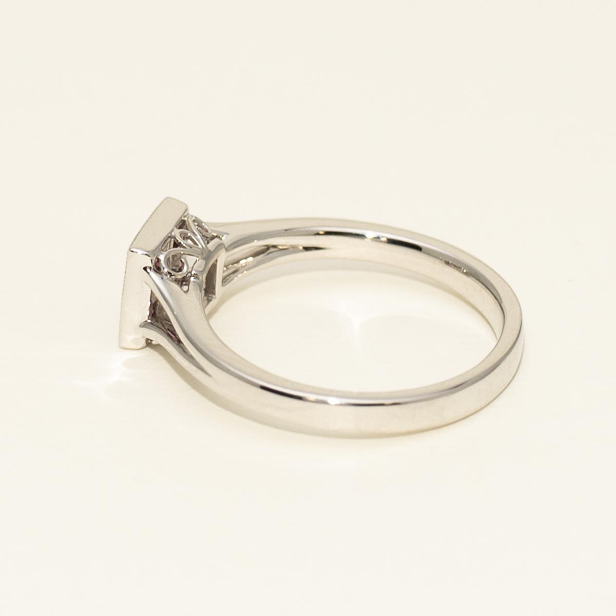 Stained Glass Maine Pink Tourmaline Ring in 14kt White Gold